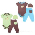 Huvable Friends USA Hudson Baby Bamboo Layette Set,Browm And Green #68353